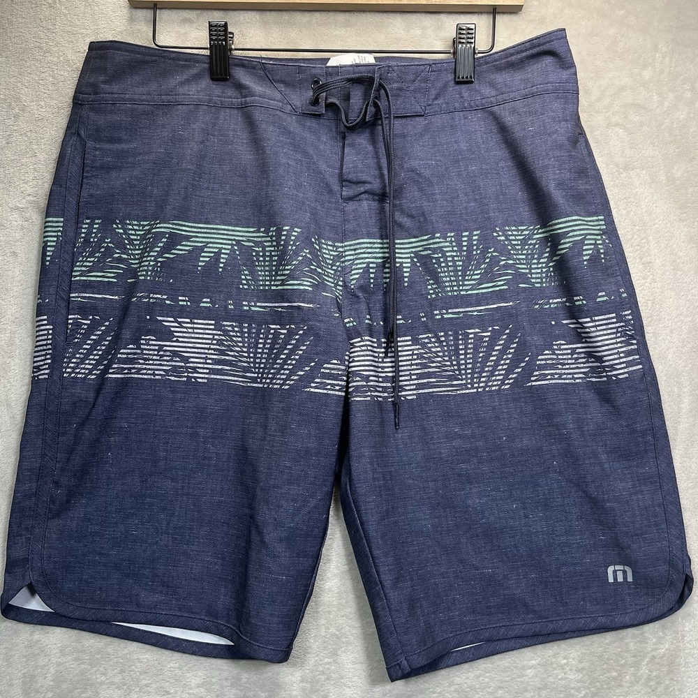 Travis‎ Mathew Park The Shark Swim Trunk Mens 34 Blue Preppy
